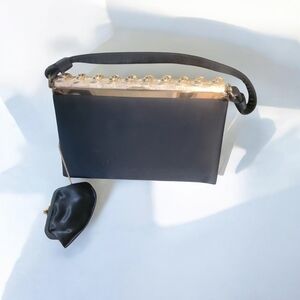 Vintage After Five Black Evening Purse with change Purse